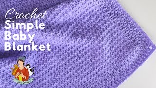 Crochet Simple And Fast Beginner Baby Blanket [upl. by Torrance]