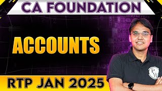 CA Foundation Accounts RTP Jan 2025  CA Wallah by PW [upl. by Akcired]