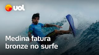 Olimpíadas 2024 Gabriel Medina fatura o bronze no surfe e conquista 1ª medalha olímpica [upl. by Husain]