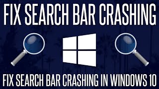 How to FIX Search Bar Crashes amp Freezes in Windows 10 Cant Type in Search Bar [upl. by Harutak384]