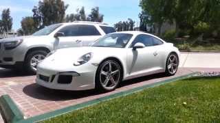 Porsche 991 Carrera S with SportDesign Package in White w SportTechno Wheels [upl. by Lawrenson]