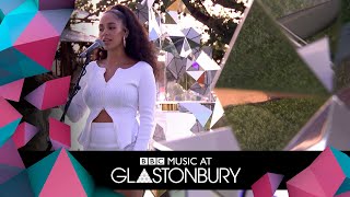 Jorja Smith performs Goodbyes in acoustic session at Glastonbury 2019 [upl. by Borroff226]