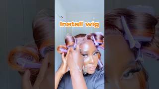 Install wig  synthetic hair  Ginger 13X4Synthetic AliExpress wigunboxingvideo syntheticwig [upl. by Birch928]