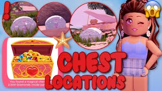 ALL CHEST LOCATIONS IN DIAMOND BEACH  Royale High Update [upl. by Aittam]