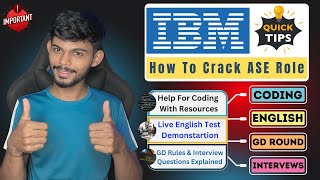 Crack Your IBM Associate System Engineer Role  Coding Tips Live English Test amp Interview Guide [upl. by Erreip]