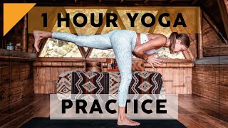 One Hour Intermediate Vinyasa Class  Breathe and Flow Yoga [upl. by Kcyred]