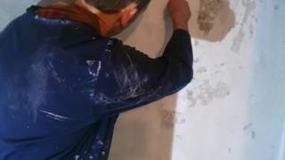 Sandtex ultra smooth masonry painting indoors  part 1 the first coat [upl. by Rem]