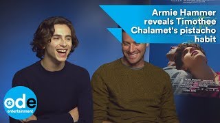 Armie Hammer reveals Timothée Chalamets pistachio habit [upl. by Daren482]