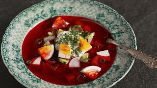 Cold Borscht Ukrainian Summer Soup [upl. by Llerruj864]