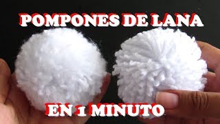 POMPÓN de LANA en 1 MINUTO 😱 FÁCIL y RÁPIDO  Latin DIY [upl. by Vidda]