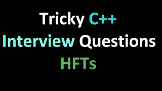 HFT Tricky C Interview Questions [upl. by Capps]