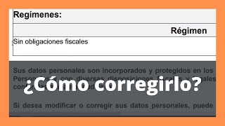 Sin obligaciones fiscales sat ¿Qué hago  Mi constancia de situación fiscal sale sin obligaciones [upl. by Eaves824]