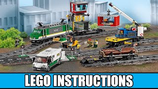 LEGO Instructions How to Build LEGO Cargo Train  60198 LEGO CITY [upl. by Aina]