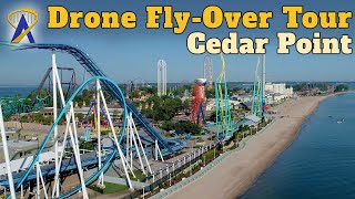 Flying A Drone Over Cedar Point Roller Coaster Capital of the World [upl. by Aisatal240]