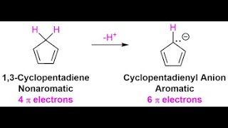 الايونات الاروماتية ايون الثنائى البنتينيل الحلقىAromatic ions Cyclopentadienyl ion [upl. by White]