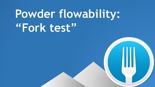 Powder flowability  fork test [upl. by Walden]