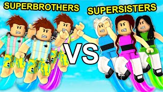 SUPERSISTERS Vs SUPERBROTHERS In Roblox Brookhaven [upl. by Assirram]