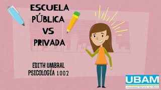 EDUCACIÓN PÚBLICA VS PRIVADA ✍️🧠👀 [upl. by Hamian703]