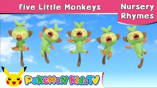 【ポケモン公式】Five Little Monkeys－ポケモン Kids TV【英語のうた】 [upl. by Joshi191]