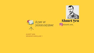 ÖLÇME VE DEĞERLENDİRMEdeneme 1 [upl. by Hamachi]