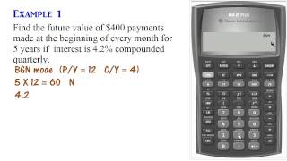 BGN Annuity Due Calculations Using BA II Plus [upl. by Anikes]