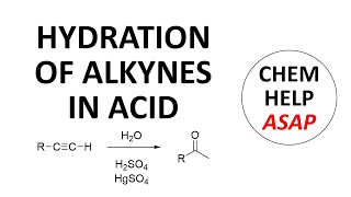 hydration of alkynes in acid [upl. by Hesoj]