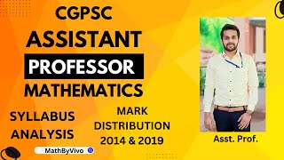 CGPSC Assistant professor Maths Syllabus amp Mark Distribution [upl. by Anitsihc]