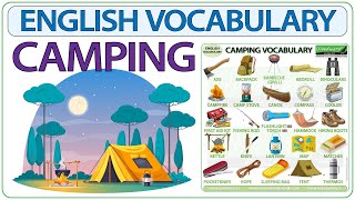 Camping Vocabulary in English  Learn camping words with pictures  Camping Equipment [upl. by Yenatirb428]