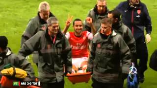 Theo Walcott smile make Tottenham fans angry while leaving Arsenal vs Tottenham 20 [upl. by Kori520]