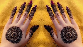 Simple back hand mehndi design 2020  New tiki mehndi design for bignners  hennabysid [upl. by Icat]