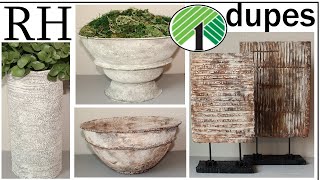 RESTORATION HARDWARE DIY DUPES ROOM DECOR  HIGH END HACKS  DOLLAR TREE DUPES [upl. by Aisatna]