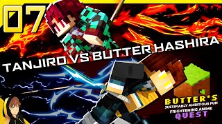 TANJIRO VS BUTTER HASHIRA  Minecraft Butters quotJAFFAquot Quest  7 [upl. by Tnayrb415]