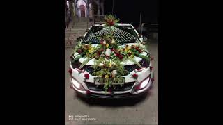 wedding car decorationwedding flower car decorationlow budget flower cardecorationgari decoration [upl. by Roice]