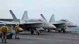 FA18 carrier takeoff [upl. by Nyre]