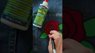 How to DIY A DENIM JEAN JACKET with Ironon Patches Gifts for Mom shorts giftsforher patches [upl. by Clemmy52]