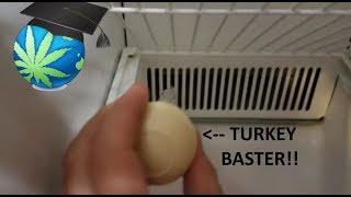 Fix A Clogged Fridge Defrost Drain WITHOUT Opening Panels  How To [upl. by Teahan]