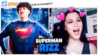 Omegle but with SUPERMAN RIZZ [upl. by Eednus]