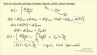 How To Calculate Entropy Changes Liquids Solids and Phase Changes [upl. by Hicks]