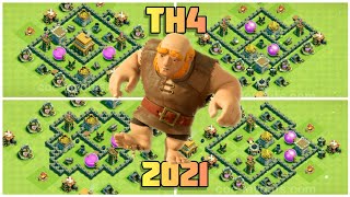 TOP NEW TOWN HALL 4 Th4 FARMING BASE With Link  2021  th4 trophy base  clash of clans [upl. by Lemart229]