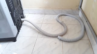 Samsung Washing Machine extension Drain Hose connected [upl. by Adniroc]