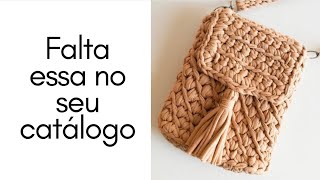 Como fazer BOLSA de crochê em fio de malha  Bag Crochet  Naty Neves Ateliê [upl. by Aneba]