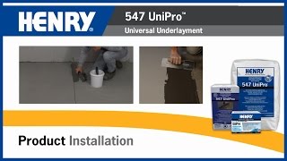 HENRY® 547 UniPro™ Universal Underlayment [upl. by Assenal]