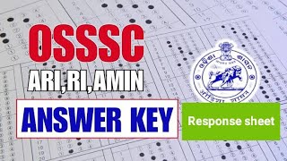 Osssc ri Ari amin icds SFS answer key ossc ossc oprb online odisha odia railway exam [upl. by Proudman733]