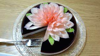 How To Make A Simple Jelly Art  Gelatin Art Cake [upl. by Noral]