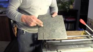 How To Cut Porcelain Tileusing a tile cutter [upl. by Bela]