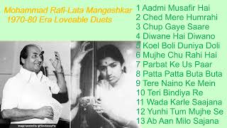 Mohammad Rafi amp Lata Mangeshkar Loveable Duets 1970 80 Era [upl. by Salli26]