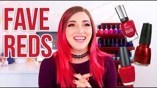 My TOP 10 Favorite Red Nail Polishes  KELLI MARISSA [upl. by Ahsinyar930]