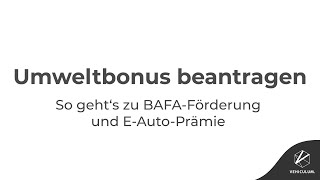 In 220 Sekunden zur BAFAFörderung für EAutos Schritt für Schritt zum Umweltbonus [upl. by Nahtonoj141]