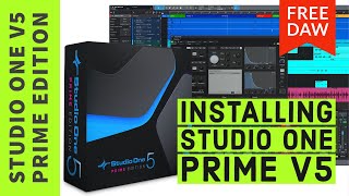 Downloading and Installing PreSonus Studio One V5 Prime Free DAW [upl. by Eeram]