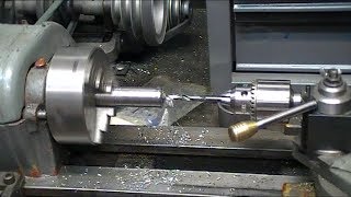 Super Fast and Awesome Deep Hole Drilling  Making DOM Tubing  Spade Drilling in a Manual Lathe [upl. by Oinotna]